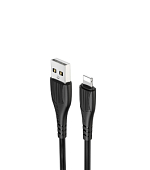 Кабель USB <--> Lightning  1.0м BOROFONE BX37, Wieldy чёрный