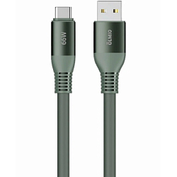 Кабель USB <--> Type-C  1.2м OLMIO SHIELD, зеленый, 66W, 6A