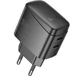 Сетевое ЗУ 2Type-C 3A HOCO CS62A Bright PD45W , черный