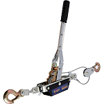 Лебедка рычажная ТУНДРА, двойное храповое колесо, тяга 2 т (подъем 0.8 т), трос 3 метра 1002761