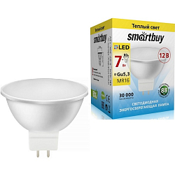 Лампа светодиодная SMARTBUY MR16 7W/3000K/GU5.3
