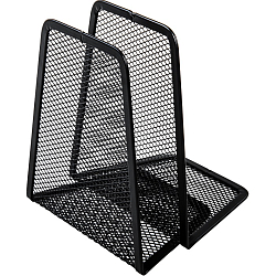 Держатель (ограничитель) подставка для книг BRAUBERG "Germanium Mesh", КОМПЛЕКТ 2 штуки, металл, 237977