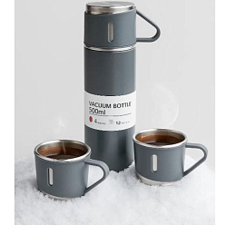 Набор из термоса и 2 чашек "Classic", grey (500 ml) DPTZ-8103-06