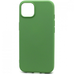 Силиконовый чехол SILICONE CASE для iPhone 14 Pro Max, зелёный (не оригинал)