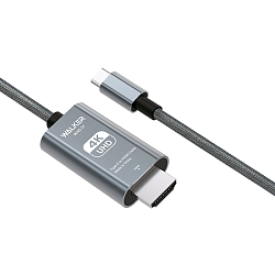 Кабель HDMI <--> Type-C  2.0м WALKER WHD-57 серый