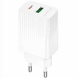 Сетевое ЗУ 1USB/1Type-C BOROFONE BAS76A White, PD30W