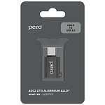Переходник OTG PERO AD02 Type-C черный