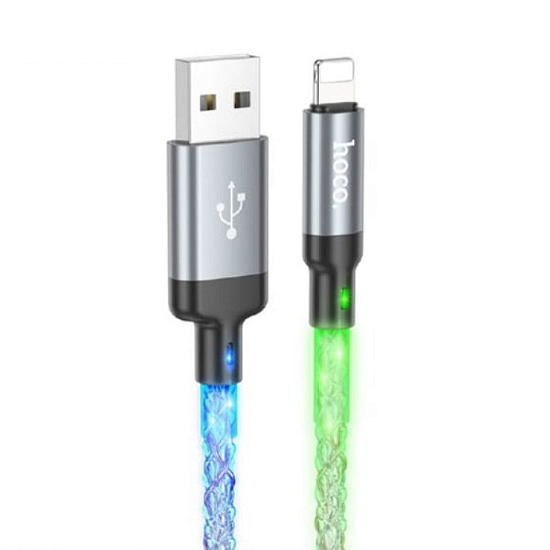 Кабель USB <--> Lightning  1.0м HOCO U112 Shine серый
