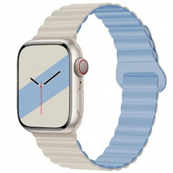 Силиконовый ремешок HOCO WA22 для APPLE Watch 38/40/41mm, белый, голубой