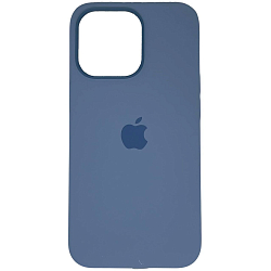 Силиконовый чехол SILICONE CASE MagSafe для iPhone 13 PRO №11 Blue Fog (+АНИМАЦИЯ в цвет чехла)