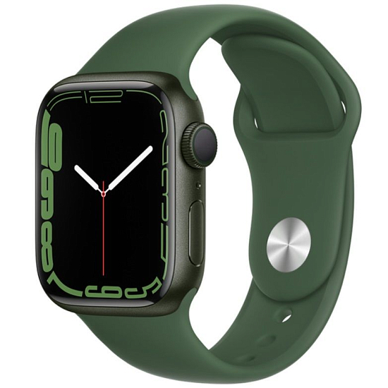 Часы Apple Watch Series 7 GPS, 41 мм, (MKN03) Green, Sport Band (LL)