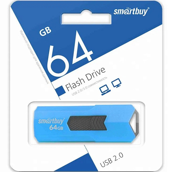 USB 64Gb Smart Buy Stream синий