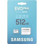 Micro SD 512Gb  Samsung Class 10 Evo Plus A2 V30 U3 (R/W 160/90 MB/s) + SD адаптер