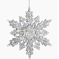 Ёлочная игрушка «Зимнее волшебство. Снежинка чудесная», 10.5 см, прозрачный