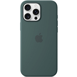 Силиконовый чехол SILICONE CASE MagSafe для iPhone 16 Pro Max Lake Green (+ анимация NFC Clear) c LOGO