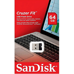 USB 64Gb SanDisk Cruzer Fit чёрный (NEW)