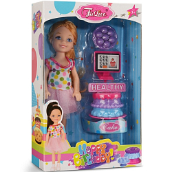 Набор с куклой "Магазин пирожных" (14 см, касса, аксесс, в ассорт.)