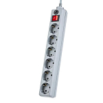 Сетевой фильтр  3.0м PERFEO POWER+ 6 розеток, серый (PF-PP-6/3,0-G)