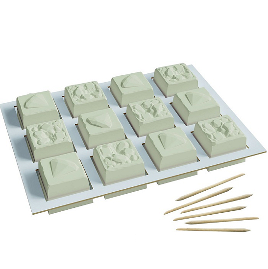 Раскопки набор "Драгоценные камни" 12 блоков (50 драгоценныхкамней) УТМ01477512