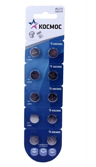 Элемент питания КОСМОС AG10 (389A) LR54,  LR1130