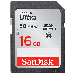 SD 16Gb Sandisk Class10 Ultra UHS-I 80MB/s