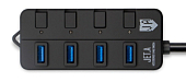 USB-Хаб JET.A JA-UH38 4 порта, чёрный, USB 3.0