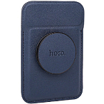 Держатель магнитный с карманом для карт HOCO GT6 (Blue)