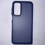 Задняя накладка LOVELY для Sаmsung Galaxy A25 (4G) 2024 синий , матовый с петлей для съемного шнурка