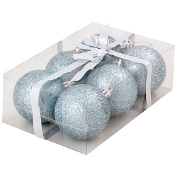 Набор шаров 6см, 6шт., голубой (блеск) PB6-6B-LB арт.001475