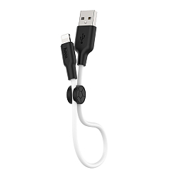 Кабель USB <--> Lightning  0.25м HOCO X21 Plus черный/белый