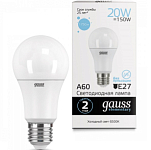 Лампа светодиодная GAUSS Elementary A60 20W/6500K/E27