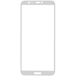 Противоударное стекло 3D NONAME для HUAWEI P Smart 2018/Enjoy 7s белое, полный клей