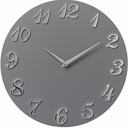 Часы настенные РУБИН "Классика", интерьерные из МДФ, d=35 см, серые (3539-003)