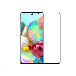 Противоударное стекло 11D FAISON дляSAMSUNG Galaxy A71/A81/Note 10 Lite, черное, полный клей