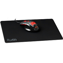 Набор SMARTBUY RUSH черный/серый (SBM-729G-K) (мышь+коврик)