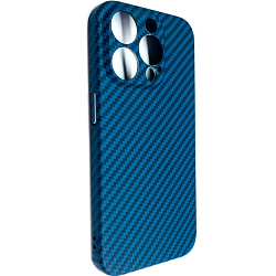 Задняя накладка LUXO для iPhone 15 Pro, синий, карбон
