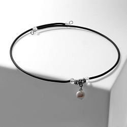 Чокер «Жемчуг» капля на бархатном тросе, 20 см 4812709