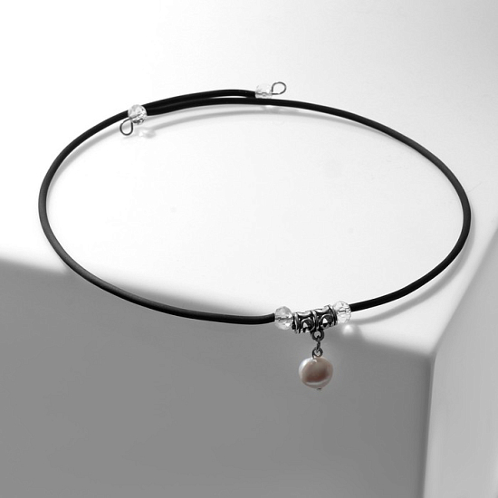 Чокер «Жемчуг» капля на бархатном тросе, 20 см 4812709