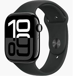 Часы Apple Watch Series 10 GPS, 46 мм, Jet Black, Sport Band