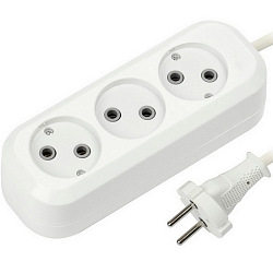 Сетевой улинитель  5.0м SMARTBUY New, 3 розетки, 10А, б/з, ПВС 2х1,0 мм² (SBE-10-3-05m-N)/40