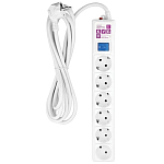 Сетевой удлинитель  3.0м POWER CUBE SPG(5+1)-16B-3M, белый, 6 розеток, 16А
