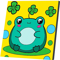 Картина по номерам на холсте с подрамником для детей «Милая лягушка», 17 х 17 см 10472651