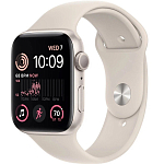 Часы Apple Watch SE Gen 2, (2023), 40 мм, Starlight Aluminium