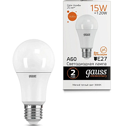 Лампа светодиодная GAUSS Elementary A60 15W/3000K/E27
