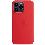 Силиконовый чехол SILICONE CASE для iPhone 14 PRO MAX №04 Red (MagSafe+анимация)