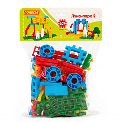 Конструктор ПОЛЕСЬЕ Луна-парк 2 107 эл. (в мешке)