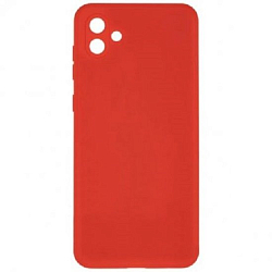 Задняя накладка ZIBELINO Soft Matte для Samsung A04 4G (красный) с микрофиброй