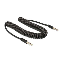 Кабель Jack 3.5 <--> Jack 3.5  1.8м EARLDOM ET-AUX23 пружинка, чёрный