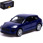 Машина металлическая PORSCHE MACAN S, 1:32, открываются двери, инерция, цвет синий