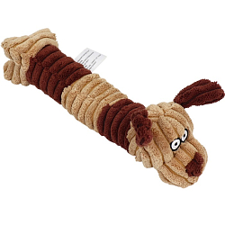 Игрушка текстильная "Пес", 24 х 8 см, коричневая 9192450